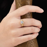 4-Prong Nature-Inspired Heart-Shaped Moissanite Engagement Ring